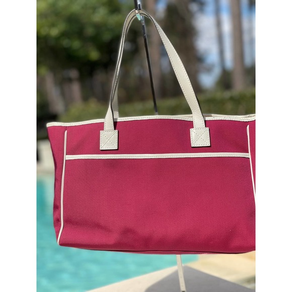 Tres Rare Gucci Canvas Tote Bag Leather Cloth Pony-style calfskin Cloth - Picture 3 of 8